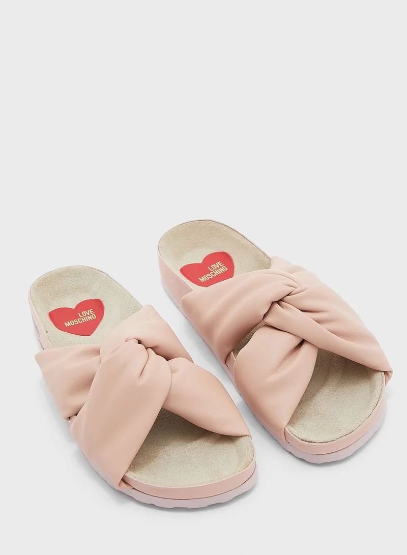 Love Moschino Knot Slides