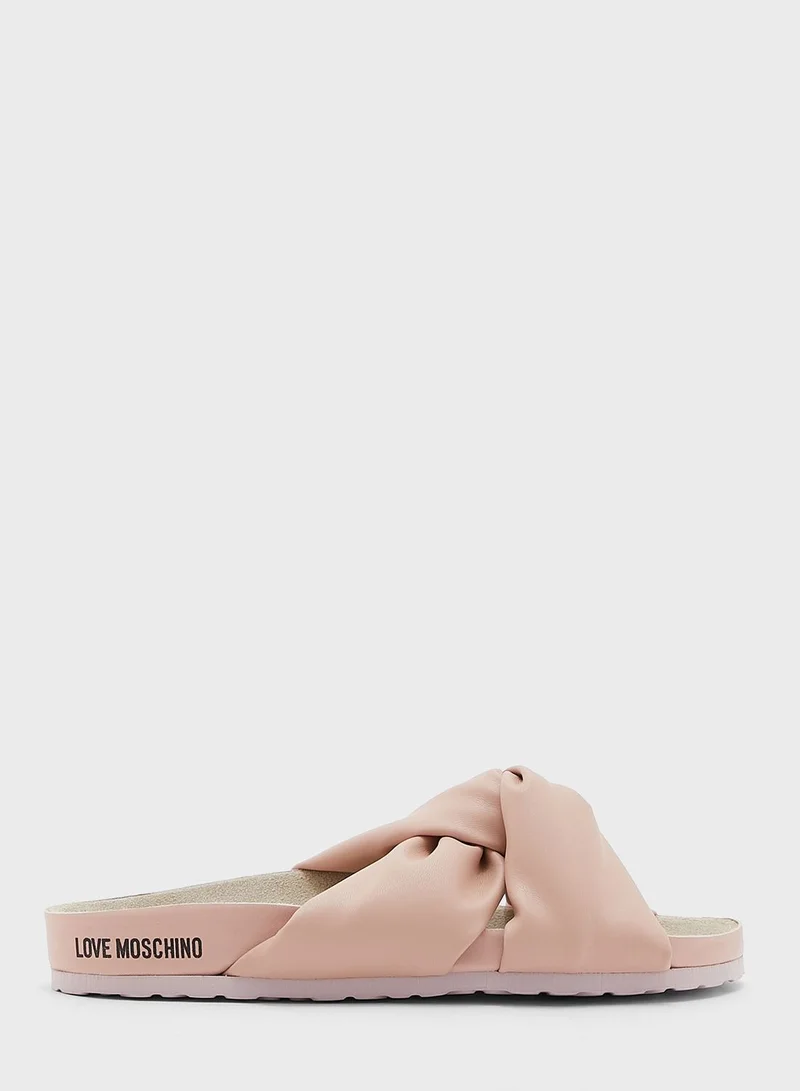 Love Moschino Knot Slides