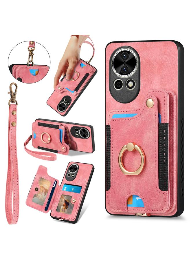 S-TOP Case For Huawei nova 12 Pro Retro Skin-feel Ring Multi-card Wallet Phone Case - Image 1