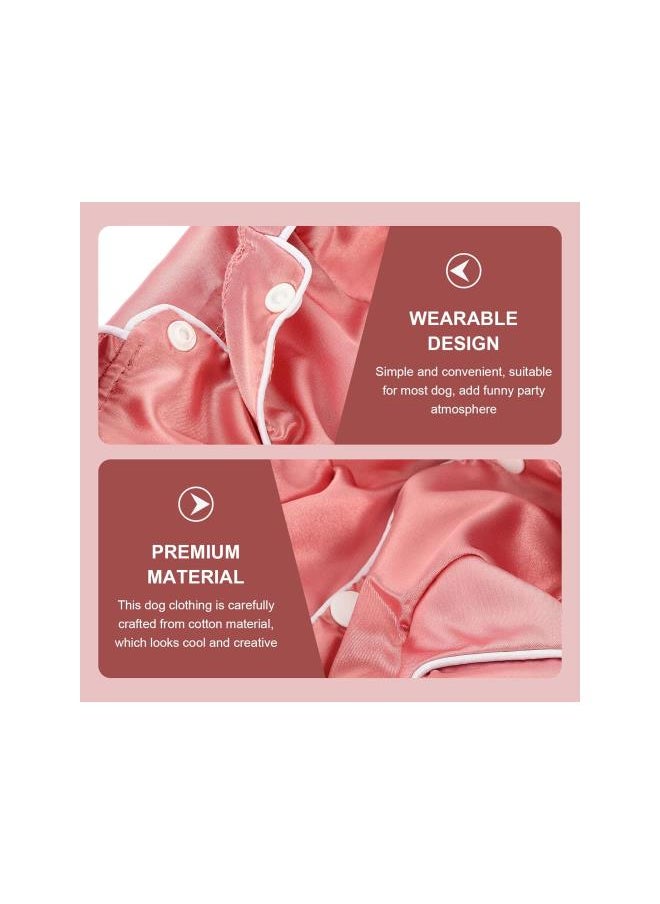 silvercnc - 2pcs Jumpsuit Girl Loungewear Small Sleep Pink Pajamas Size Clothes- Pjs Comfy Baby Pet Robe Winter Clothes Soft Cotton Shirts Indoor Silk Jumpsuits Vest Cats for Costume- Pajama - Image 1