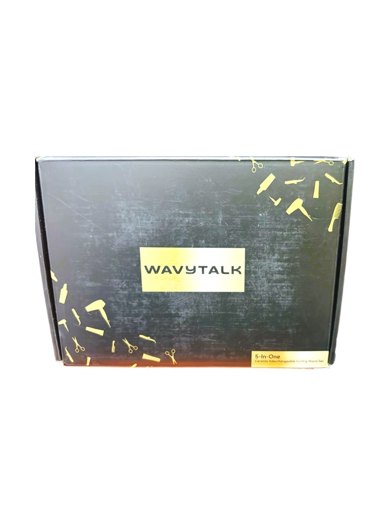 Wavytalk 5 in 1 Curling Iron Set with Curling Brush and 4 Interchangeable Ceramic Curling Wand (0.35"-1.25”), Wand Curling Iron Instant Heat Up, Dual Voltage Hair Curler Model: JDL-320N1 - Image 2