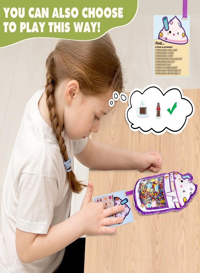 Joyreal Hide and Seek Busy Bag- 3 Pack Seek and Find Hidden Object Game, Sensory Hidden Object Search Problem Solving Travel Game for Kids 3+, Including Alphabet, Food, Fish, Animal - Image 4