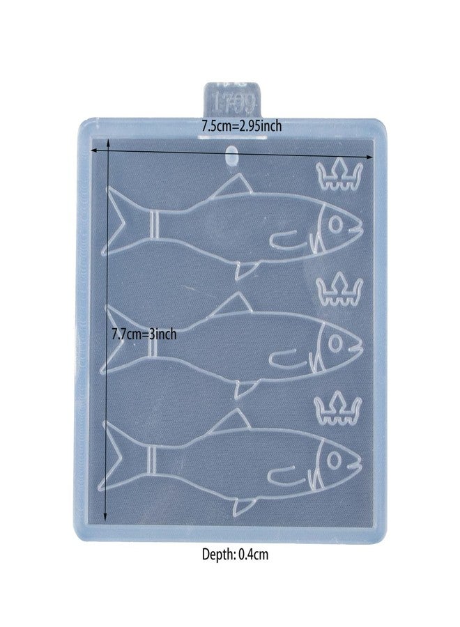 Angel Wings Cute Fish Silicone Mold Epoxy Resin Crafting Mold for DIY Key Chain, Charms, Pendant, Necklace, Jewelry Making, Chocolate Candy Mold for Cake Decoration - Image 2