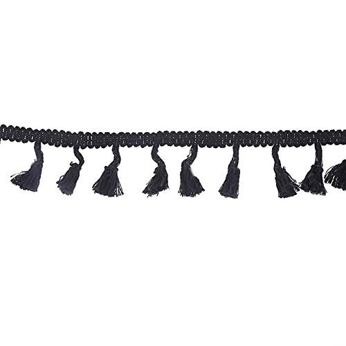 DyAi Tassel Fringe Trim, 21Yards White/Black/Beige Cotton Lace, Tassels Fringe Lace Trim Ribbon for Women Dress, Cloth, Bags, Curtain, Home Decor and Other DIY Craft Supply - Image 2