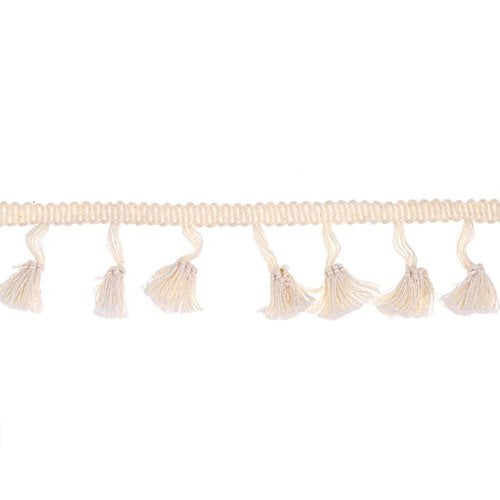 DyAi Tassel Fringe Trim, 21Yards White/Black/Beige Cotton Lace, Tassels Fringe Lace Trim Ribbon for Women Dress, Cloth, Bags, Curtain, Home Decor and Other DIY Craft Supply - Image 4