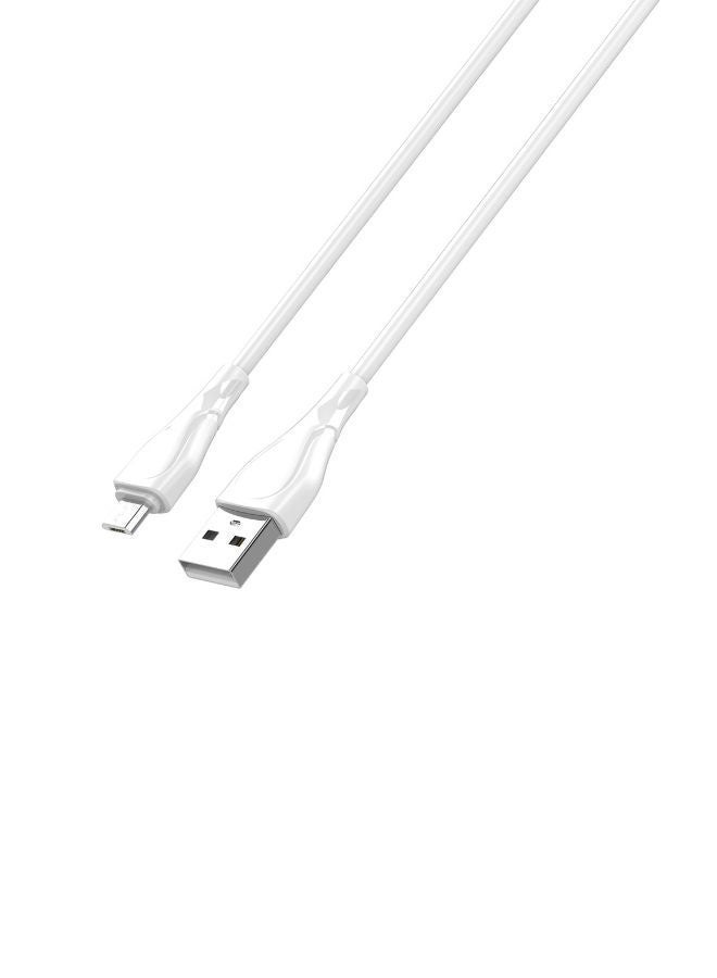 LDNIO كابل شحن سريع 2.4 أمبير من النوع C، كابل شاحن USB من النوع C مضفر متوافق مع Huawei P30 P20 وSamsung S21 S20 Note 20، 2 متر أبيض - Image 5
