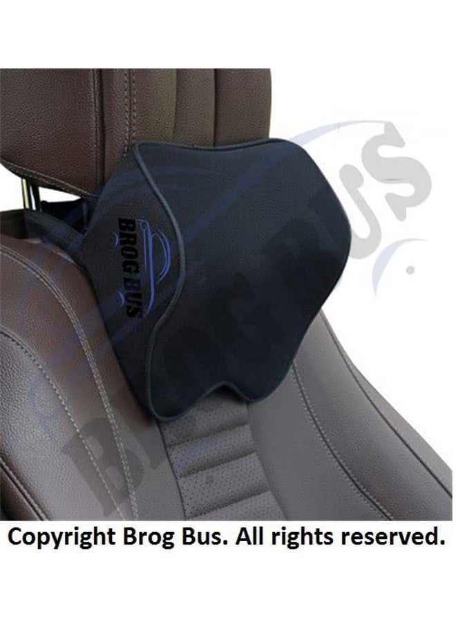 BROGBUS Memory Foam Car Neck Support Pillow Neck Pain Head Rest Cushion (Black) - Image 2