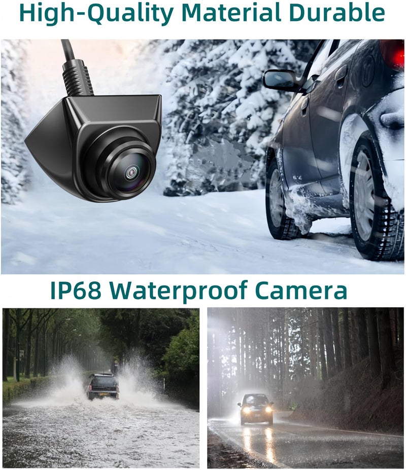 EPRONIC HD Backup/Front/Side View Camera HD 720P Reverse Rear Cam Metal Shell, 360Â°Rotatable Adjustable View Cam for Car,Truck,SUV, RV, Trailer,Van, Pickup(Black) - Image 3