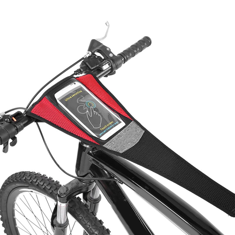 deuter Indoor Cycling Sweat Guard With Under 5.5-Inch Phone Bag - Waterproof Denim Mesh Neoprene Bike Sweat Catcher For Indoor Trainer Workouts - Image 3