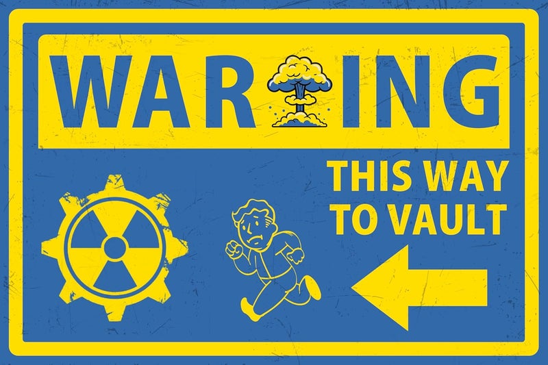 Flinelife Fallout Shelter Warning Sign - Image 1