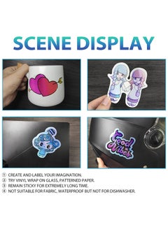 Y&D 20 pcs Holographic Sticker Paper Clear for Ink jet Printer Dries Quickly Waterproof Rainbow Vinyl 8.5 x 11 Inches  - Image 2