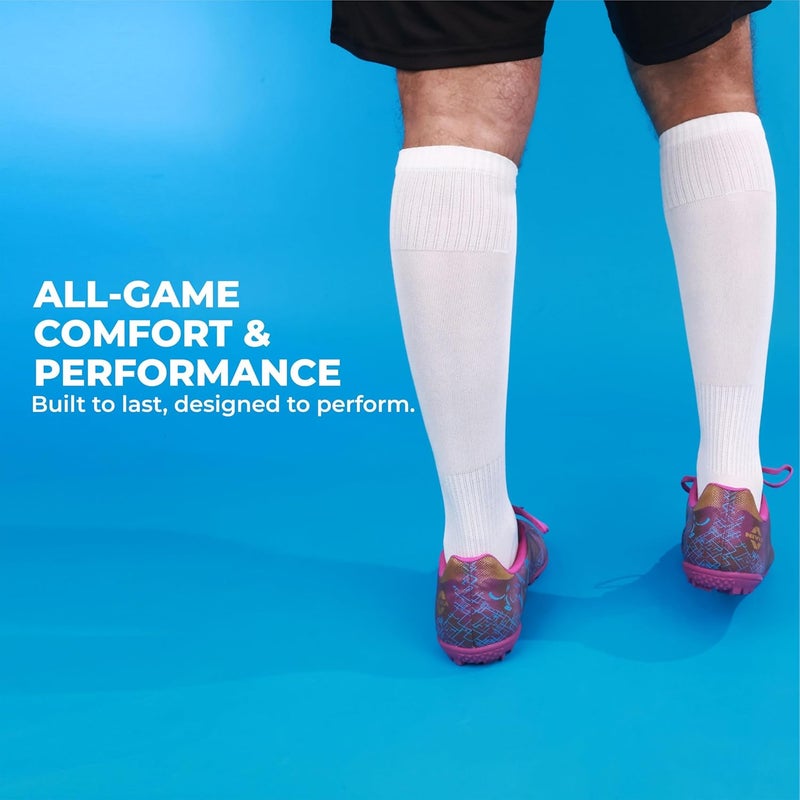 Nivia Classic Football Stockings for Men & Women, Knee Length Stockings, Football Socks, Soccer Socks, Sports Socks (Off White,Size-Medium) - Image 4