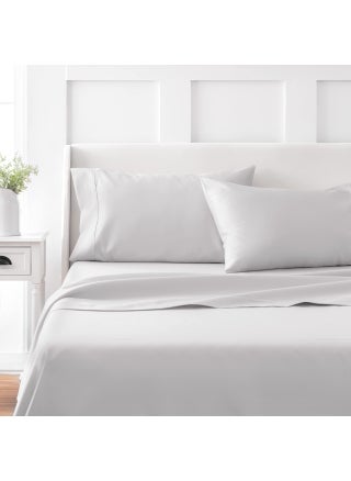 MARTHA STEWART 100 Cotton King Sheet Set  4 Piece Soft Smooth Durable Easy Care 16 Deep Pocket Sheets Bedding Sheets Sateen Sheets 1 Flat 1 Fitted 2 Pillowcases Gray - pzsku/Z22DF13AC6D11AC35BAB0Z/45/1750417836/0e3f1ae4-8dfb-40f0-b85e-7f72332fffec