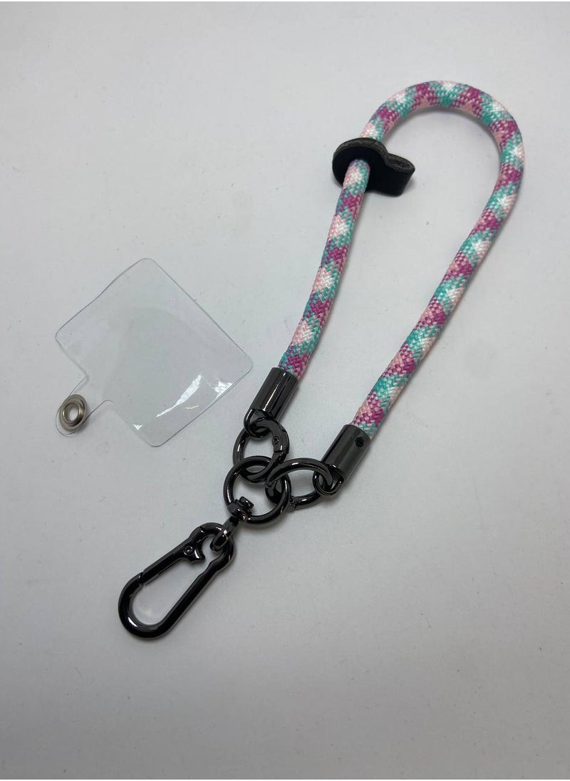 Generic Premium Wrist Strap Cell Phone Lanyard anti theft, Soft Nylon Thick Rope, Phone Hand Strap With Phone Patch Compatible with Phone, Airpods, Purse, Keychain and More 20 Cm  - Image 1