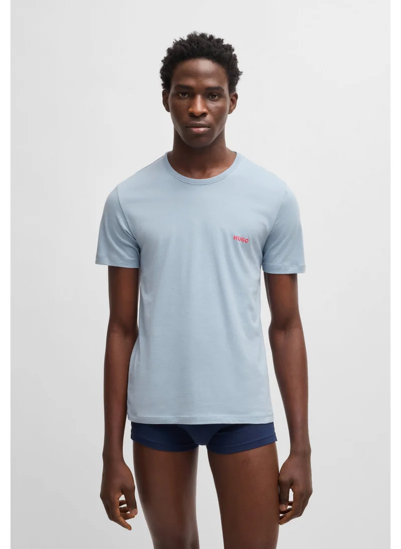 HUGO Three-pack of underwear T-shirts in cotton jersey