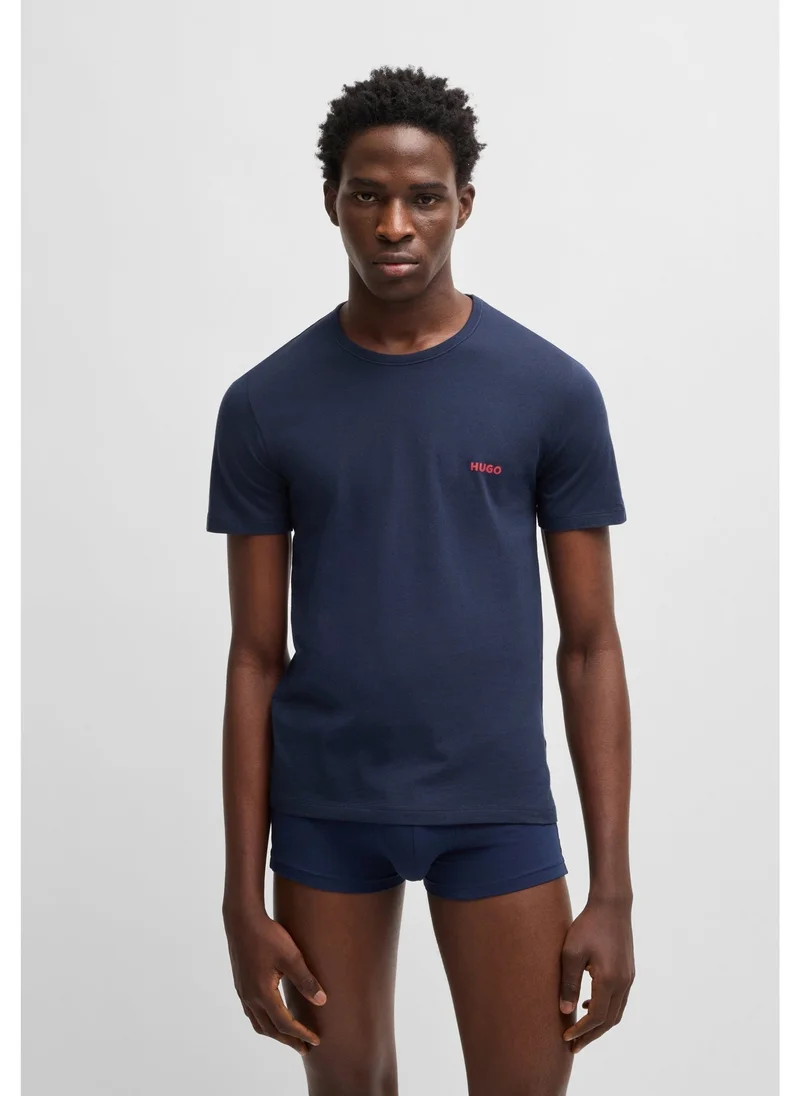 HUGO Three-pack of underwear T-shirts in cotton jersey