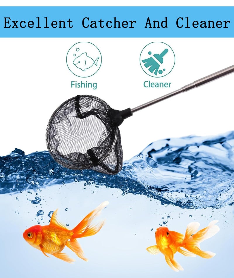 NUDFSY Fish Net, Fish Net for Aquarium, Fish Catching Net Adjustable and Retractable Fishing Nets are Suitable for Capturing Various Types of Fish, Making It Easier for You to Handle - Image 2