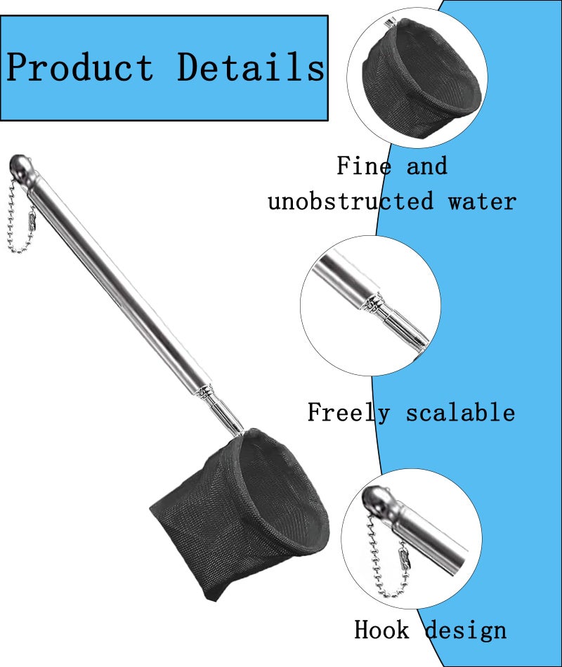 NUDFSY Fish Net, Fish Net for Aquarium, Fish Catching Net Adjustable and Retractable Fishing Nets are Suitable for Capturing Various Types of Fish, Making It Easier for You to Handle - Image 3