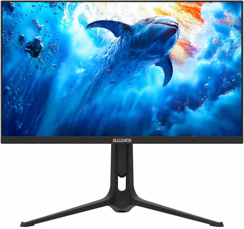 SADES RS-Dolphin 27-Inch Dual-Mode IPS Gaming Monitor, 4K UHD 160Hz / FHD 320Hz, 0.5ms MPRT, Adaptive Sync, HDR, HDMI 2.1, DisplayPort 1.4 - Black