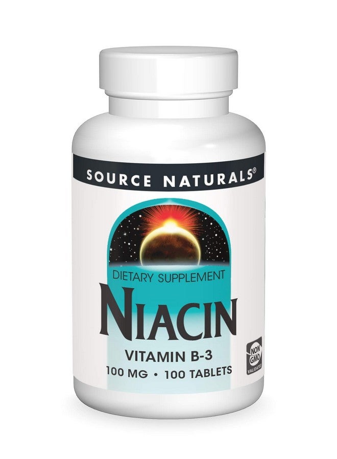 Source Naturals Niacin Vitamin B 3 100 Mg Dietary Supplement 100 Tablets - Image 1