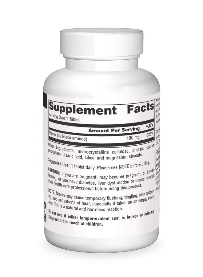 Source Naturals Niacin Vitamin B 3 100 Mg Dietary Supplement 100 Tablets - Image 4