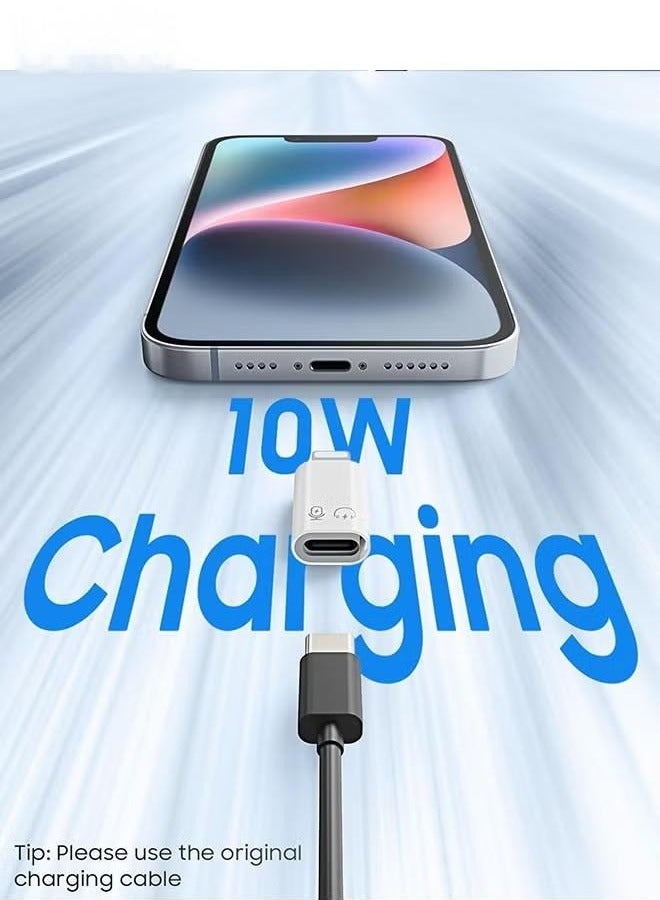 2 Pack USB C Female to Lightning Male Adapter - Lightning Male to USB-A Female OTG Adapter Connector for iPhone 16/15/14/13 Pro Max/iPad/iPod/AirPods - Support 10W Fast Charging/Data Transfer/Audio  - Image 5