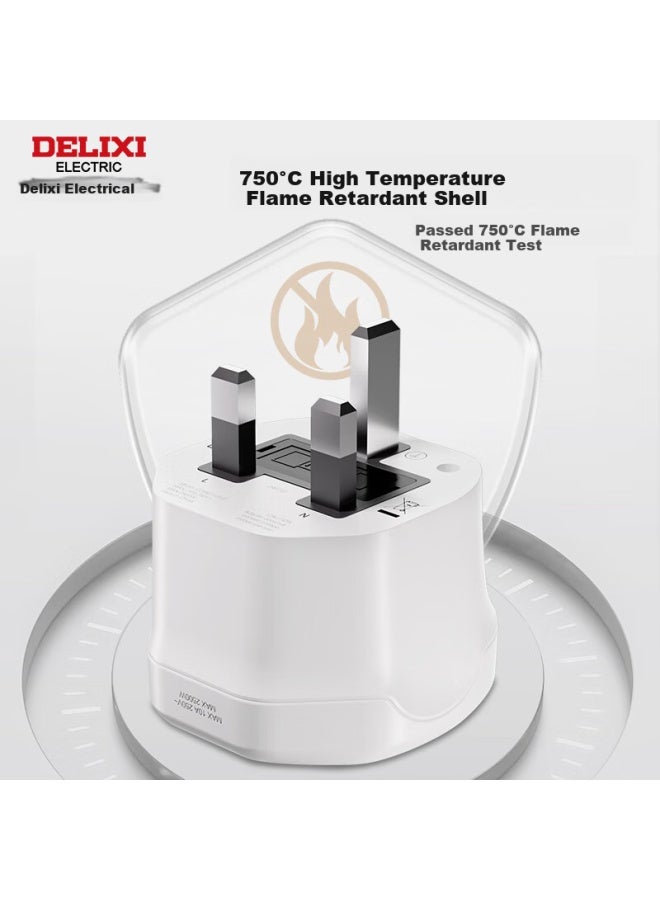 Delixi English Standard Travel Socket/adapter/converter, Suitable For Uk, Ireland, Singapore, China, Hong Kong, Malaysia, Vietnam And Other Regions, No Switch - Image 5