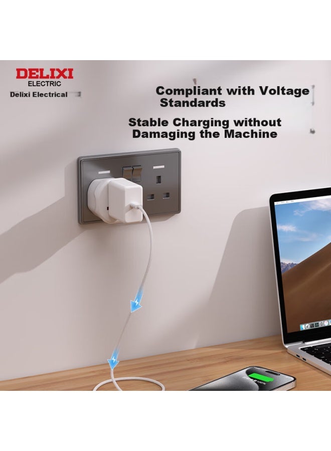 Delixi English Standard Travel Socket/adapter/converter, Suitable For Uk, Ireland, Singapore, China, Hong Kong, Malaysia, Vietnam And Other Regions, No Switch - Image 2