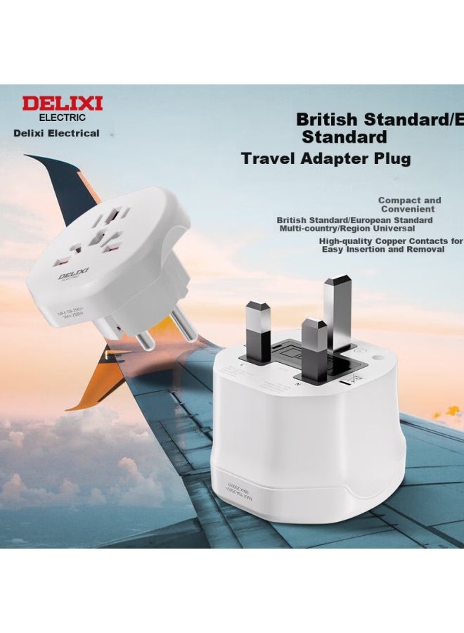 Delixi English Standard Travel Socket/adapter/converter, Suitable For Uk, Ireland, Singapore, China, Hong Kong, Malaysia, Vietnam And Other Regions, No Switch - Image 4