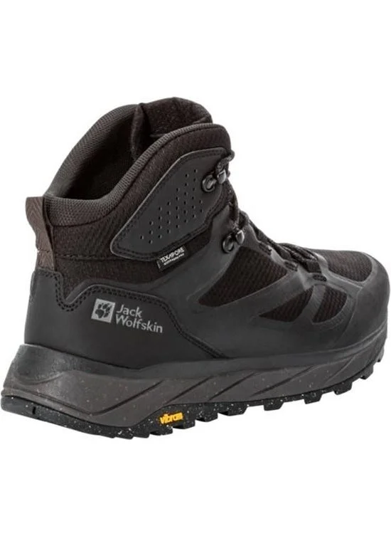 جاك ولفسكن Terraventure Texapore Mid M Men's Black Outdoor Boots 4051521-6000