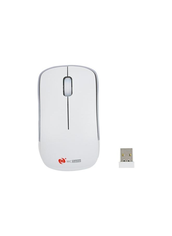 BURAQ MC Saite MC-367 2.4GHz Wireless Mouse with USB Receiver for Computer PC Laptop (White)  - Image 2