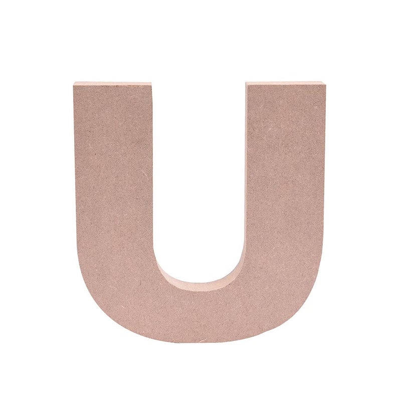 itsy-bitsy Little Birdie MDF Alphabet - U, 5.6inch X 6inch | Big Size MDF Alphabets for Art and Craft | MDF Cutouts for Lippan Art, Resin Art, Wall Decoration, DIY Craft, Painting | MDF Wooden Alphabet Letters - Image 5