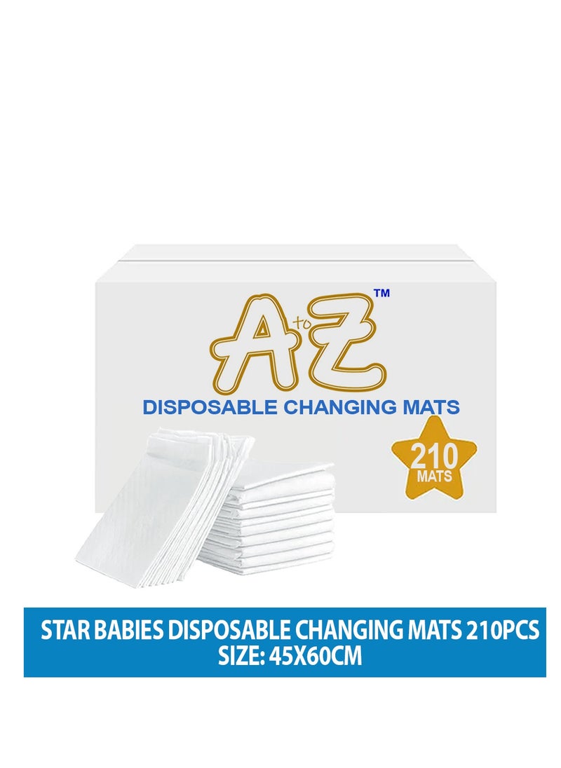A TO Z A to Z - Disposable Changing Mat size (45cm x 60cm) Large- Premium Quality for Baby Soft Ultra Absorbent Waterproof Pack of 210 -White  - Image 2