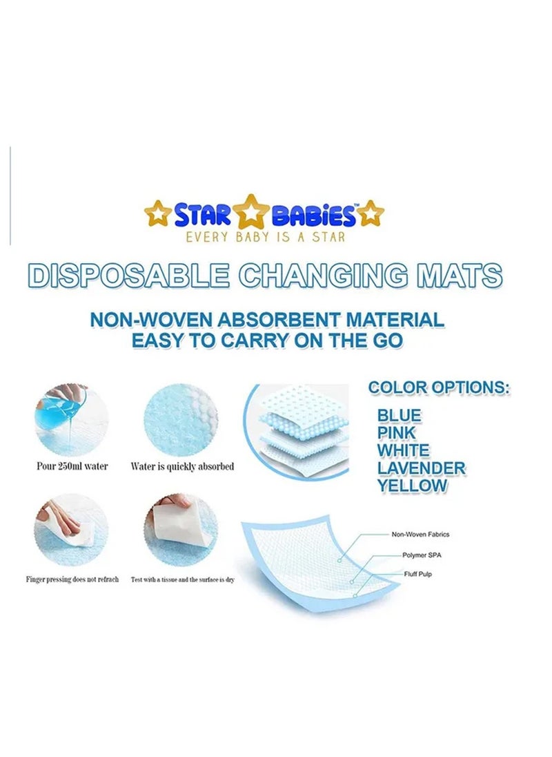A TO Z A to Z - Disposable Changing Mat size (45cm x 60cm) Large- Premium Quality for Baby Soft Ultra Absorbent Waterproof Pack of 210 -White  - Image 3