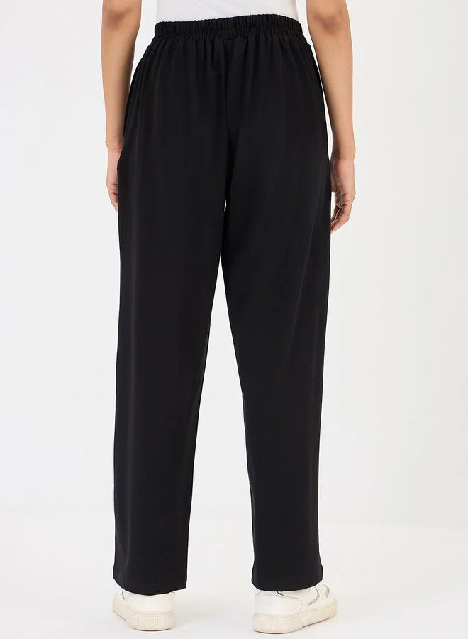 Femmella  Black Wide Leg Trousers for Women | Best Price UAE