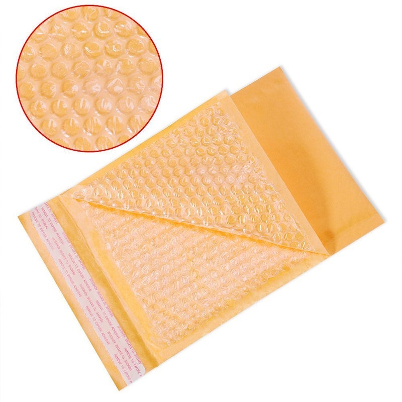 SALES4LESS - Kraft Bubble Mailers, Self-Seal, Waterproof & Cushioned Padded Envelopes for Shipping, 10.5 x 16 in (10 Pack, Gold) - Image 3