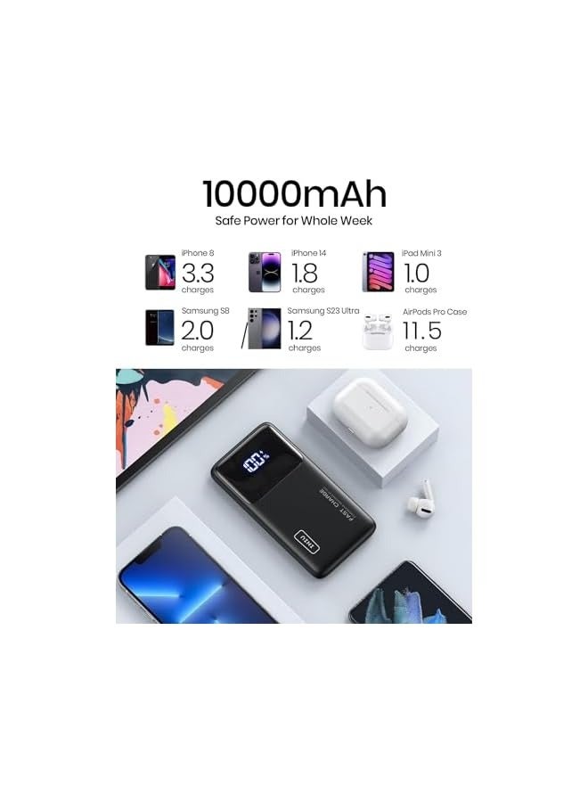 INIU 22.5W Power Bank, 10500mAh Slim USB C Portable Charger Fast Charging PD3.0 QC4.0, LED Display Battery Pack Portable for iPhone 15 14 13 12 11 Pro Samsung S22 Google LG Xiaomi AirPods Switch iPad - Image 5