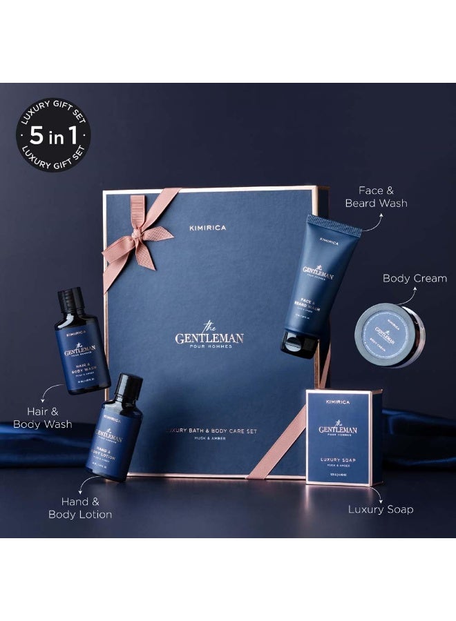 Kimirica Gift Set For Men's The Gentlemen Experience Set 5in1 Grooming kit for Mens,Boyfriend, Husband & Brother For Anniversary, Birthday & All Ocassions With Goodness of Niacinamide & Hylauronic Acid - Image 3
