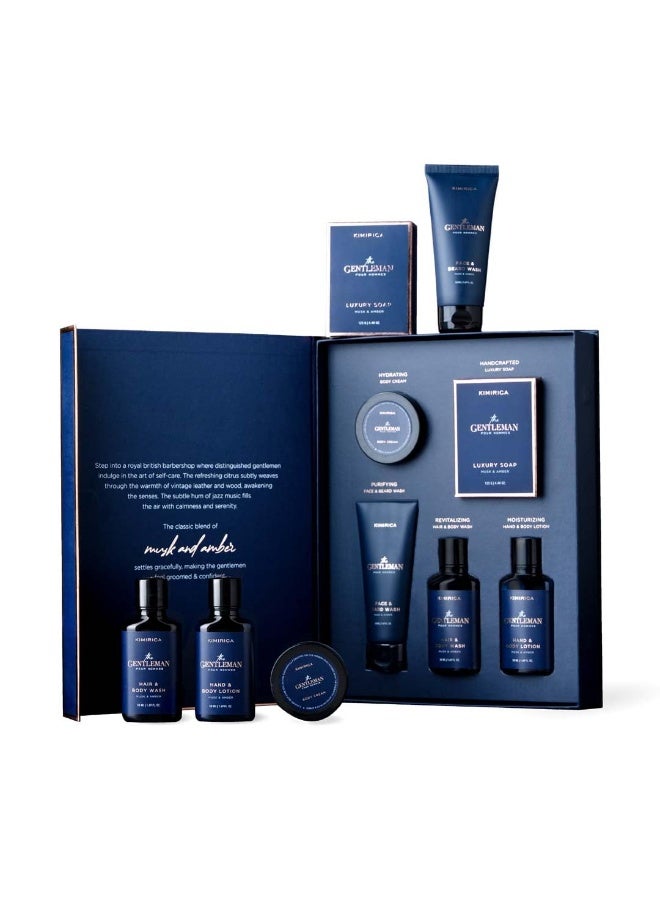 Kimirica Gift Set For Men's The Gentlemen Experience Set 5in1 Grooming kit for Mens,Boyfriend, Husband & Brother For Anniversary, Birthday & All Ocassions With Goodness of Niacinamide & Hylauronic Acid - Image 1