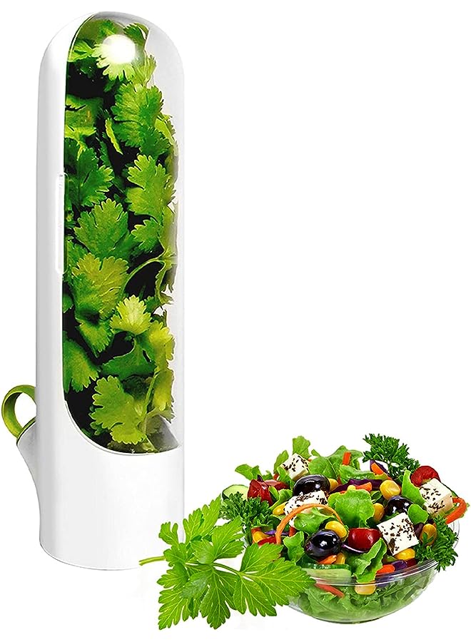 IAF Herb Keeper,U-HOOME Kitchen Fresh Herb Saver Keeper, Herb Storage Container for Cilantro, Mint, Parsley, Asparagus, Keeps Greens Fresh for 2-3 weeks - Image 1