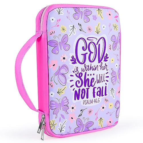 ICOSY Bible Cover Case for Women Girls Kids Bible Case Large Bible Tote Bag with Handle Bible Journaling Supplies for Kids Bible Cover for Bible Study Accessories Supplies - Image 1