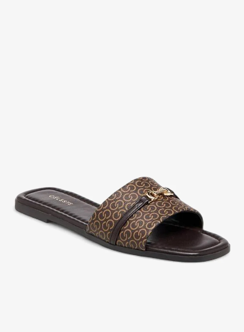 Celeste Women's Buckle Detail Slip-On Sandals