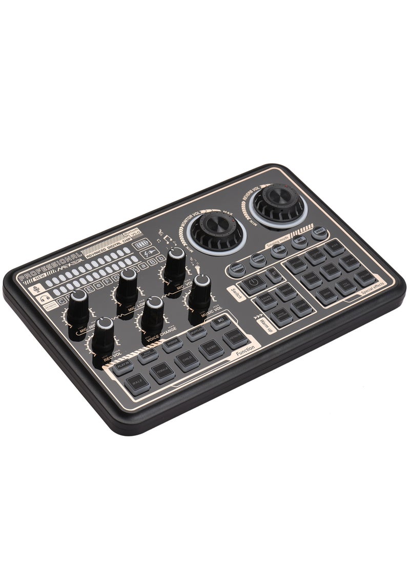 Generic SK600 Multi-function Digital Audio Mixer External Sound Card with BT Wireless Connection for Computer Smartphone Singing Recording Live Broadcast Gaming  - Image 5