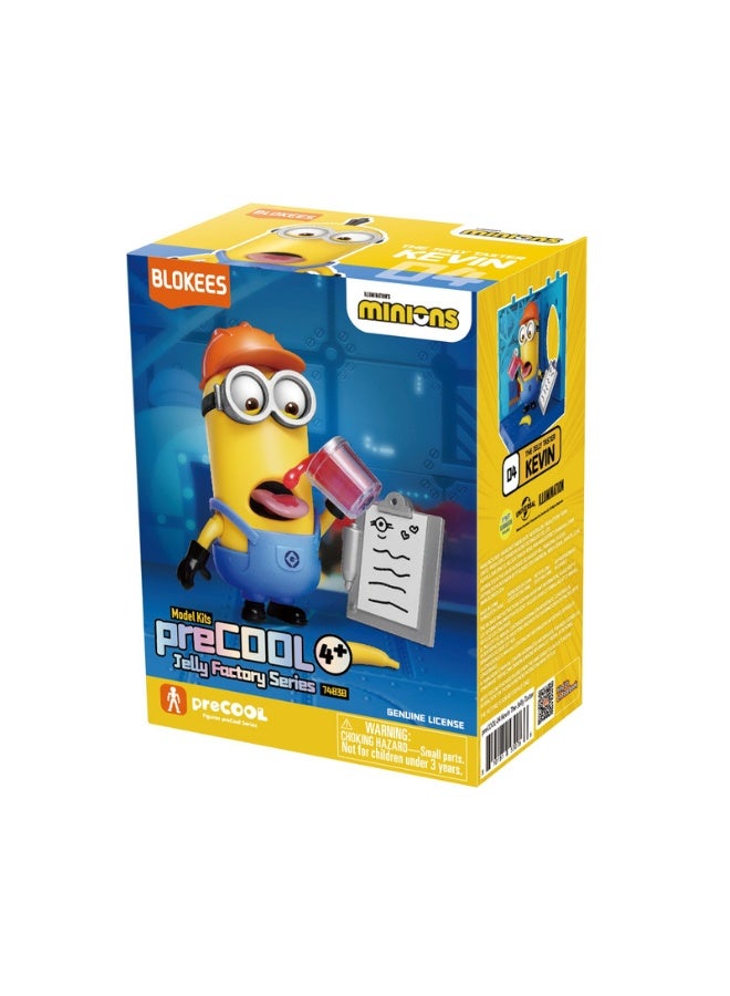 BLOKEES PreCool Minions Stuart Model Kit | Buildable Despicable Me Action Figure Playset | Jelly Factory Construction Toy with Accessories | STEM Educational Toy for Kids Ages 4+ - Image 1