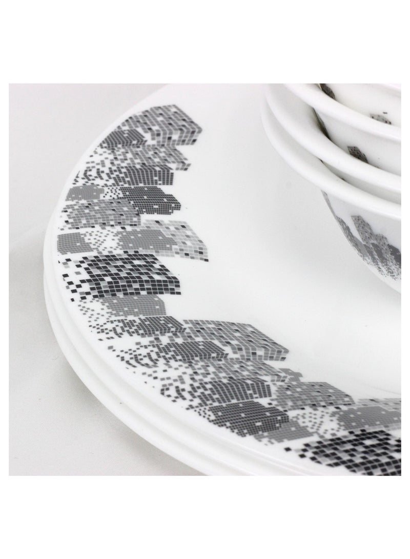 Melrich 24 Pcs Opal ware Dinnerware set Dinner Salad Dessert Bowls Plates Dishwasher  Microwave safe Scratch Resistant use for kitchen restaurant - Image 4