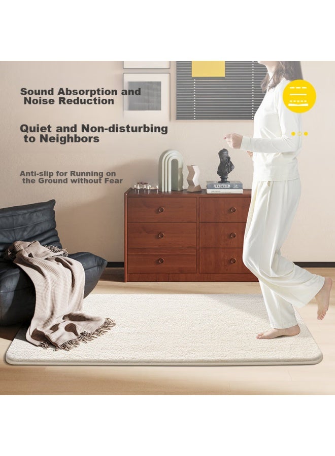Dajiang Bedside Rug, Bedroom Plush Rug For Girls, Stuffed Floor Mat, 80x160cm - Image 2
