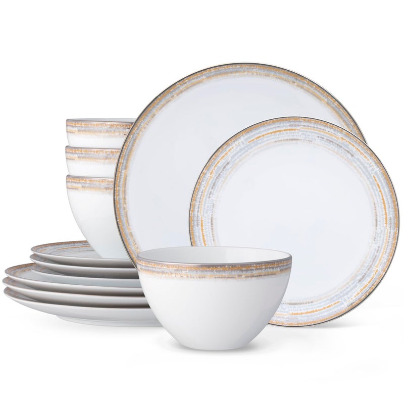 Noritake Raylan 12Piece Dinnerware Set Service for 4
