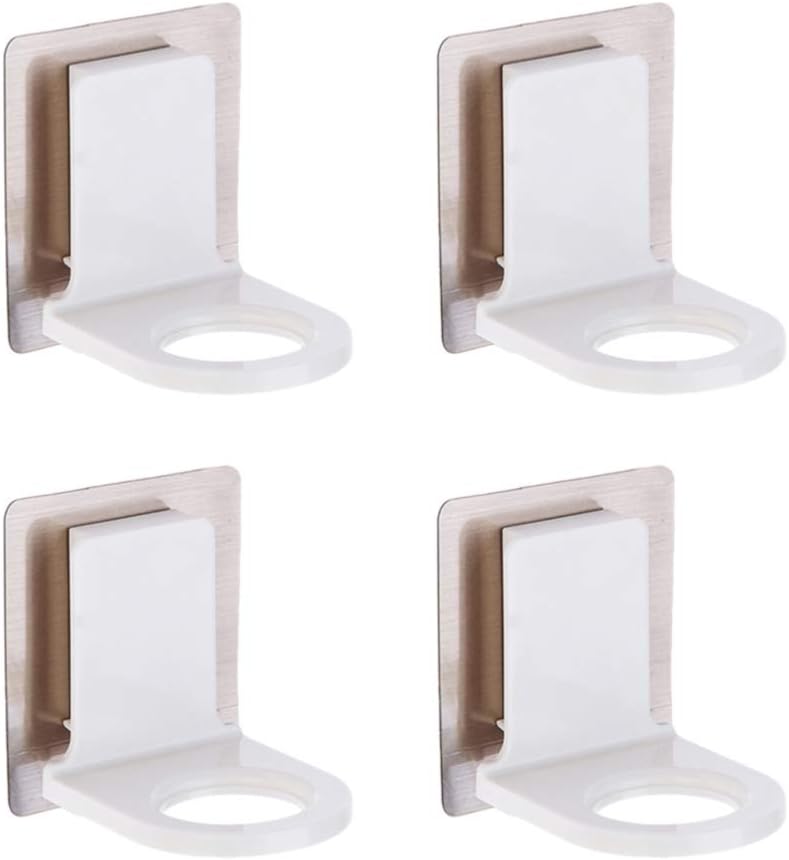 comfrt 4pcs Shower Gel Bottle Holder Rack Hook Bracket Shampoo Bottle Wall Hook Adhesive Pump Dispenser for Shower Kitchen Bathroom - Image 1