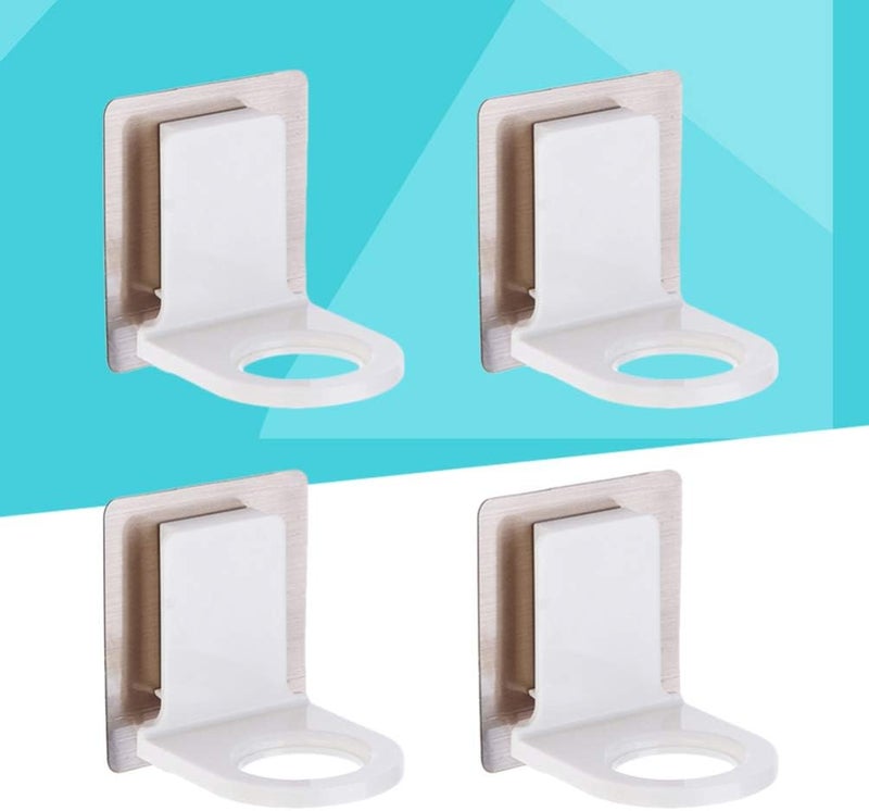 comfrt 4pcs Shower Gel Bottle Holder Rack Hook Bracket Shampoo Bottle Wall Hook Adhesive Pump Dispenser for Shower Kitchen Bathroom - Image 5
