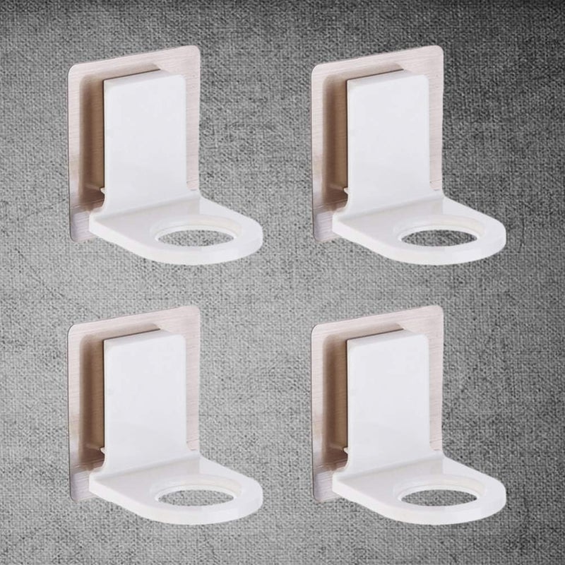 comfrt 4pcs Shower Gel Bottle Holder Rack Hook Bracket Shampoo Bottle Wall Hook Adhesive Pump Dispenser for Shower Kitchen Bathroom - Image 4